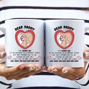 New Dad Mug, Daddy To Be Coffee Mug, Fathers Day From Bump Gift, Husband Gift Ideas, New Daddy Mug Cup, Pregnancy Mug, Fathers Day Gifts
