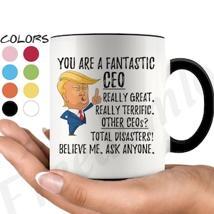 Funny Fantastic Chief Executive Officer Coffee Mug, CEO Trump Gifts, Best CEO Ever Birthday Gift, CEO Gag Gift Ideas