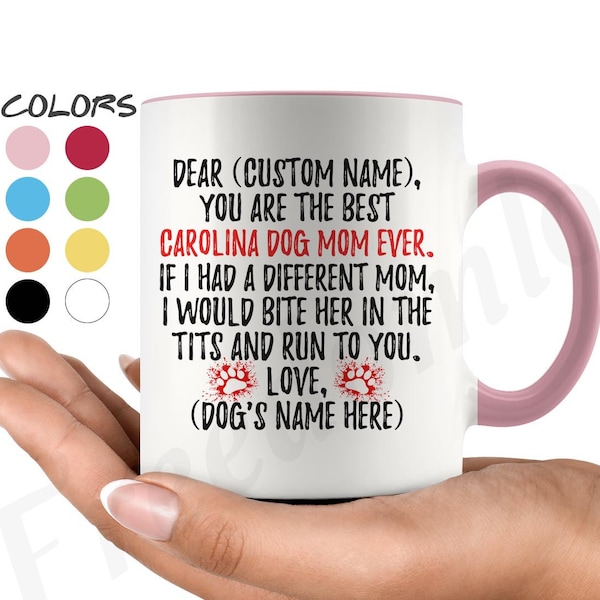 Personalized Carolina Dog Mom Gifts, American Dingo Dog Owner Coffee Mug, Dixie Dingo Gifts For Women, Indian's Dog Mommy Present Gift