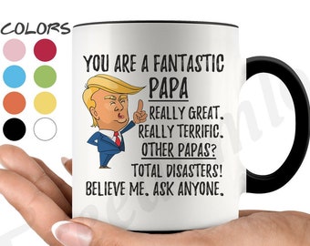 Funny Fantastic Papa Coffee Mug, Papa Trump Gifts, Best Papa Ever Birthday Gift, Funny Papa Gift Ideas, Papa Gag Gifts, Future Papa Mug