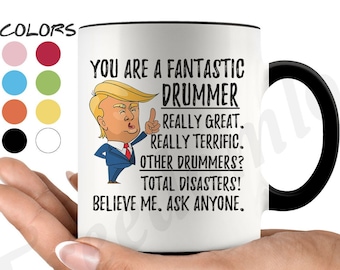 Funny Fantastic Drummer Coffee Mug, Drummer Trump Gifts, Best Drummer Birthday Gift, Drummer Gift Men, Drum Related Gift, Drummer Gags
