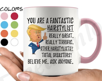 Zabawny fantastyczny kubek do kawy dla fryzjera, prezenty dla fryzjera Trumpa, najlepszy prezent urodzinowy dla fryzjera, zabawny prezent dla fryzera