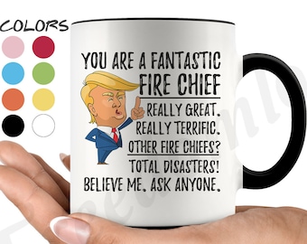Funny Fire Chief Coffee Mug, Trump Fire Chief Gifts, Best Fire Chief Birthday Gift, Fire Chief Appreciation, Fire Chief Gifts Men & Women
