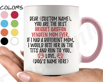 Personalized Briquet Griffon Vendeen Mom Gifts, Medium Vendéen Griffon Owner Mug, Medium Vendeen Griffon Gifts For Women, Dog Mommy Present