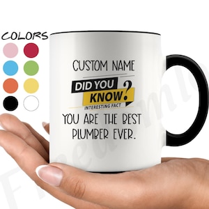 Tasse à café plombier, plombier cadeaux personnalisés, meilleur plombier jamais cadeau d’anniversaire, plombier gag cadeaux, cadeaux plombier