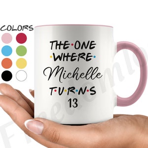 7 Colors Personalized 13th Birthday Mug, Happy 13th Teen&#39;s Party, 13th Birthday Gift For A Teen, 13th Birthday Present, 13th Bday Gift Ideas
