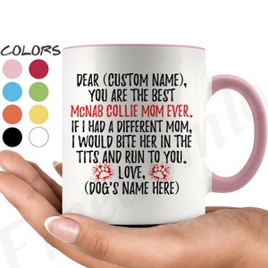 Personalisierte McNab Collie Mom Geschenke, McNab Stock Hund Besitzer Kaffeebecher, McNab Collie Frauen Geschenke, McNab Shepherd Mommy Geschenk Geschenk