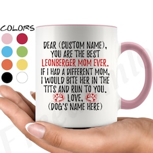 Personalizzato Leonberger mamma regali, Leonberger mamma tazza, Leonberger proprietario, gentile cane donna regali, gentile leone cane mamma presentare regalo