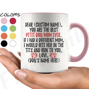 Personalized Petit Basset Griffon Vendéen Dog Mom Coffee Mug, Petit Dog Owner, PBGV Dog Women Gifts, Roughie Dog Mommy Present Gift