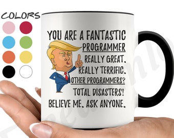 Lustige fantastische Computer-Programmierer Kaffeetasse, Programmierer Trump Geschenke, Bester Programmierer Allergisch Geburtstagsgeschenk, Programmierer Knebel GeschenkIdeen