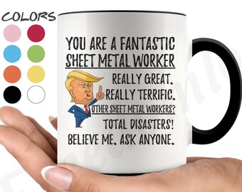 Lustige fantastische Blecharbeitskraft Kaffeetasse, Trump Abschlussgeschenke, beste Blecharbeitskraft Geburtstags-Weihnachtsabschlussgeschenk