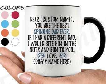 Personalized Italian Spinone Dog Dad Mug, Italian Griffon Dog Owner, Italian Wire-Haired Pointer Dog Men Gifts, Spinone Dog Daddy Present