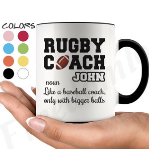 Funny Rugby Coach Birthday Gift Mug For Women and Men, Rugby Coach Meaning Appreciation Gift, Coach Coffee Mug From Team