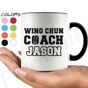 Personalized Wing Chun Coach Birthday Gift Mug For Men and Women, Wing Chun Coach Meaning Appreciation Gift, Customized Coach Mug From Team