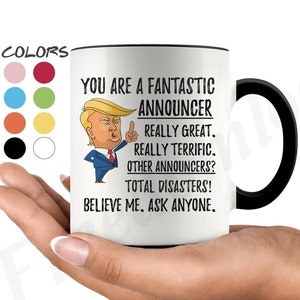 Funny Fantastic Announcer Coffee Mug, Trump Gifts, Best Announcer Birthday Gift, Announcer Graduation Christmas Gift for Him and Her