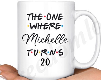 Personalized 20th Birthday Mug, Happy 20th Birthday Party, 20th Birthday Gift For Her & Him, Twenty Birthday Mug, Twentieth Birthday Gift