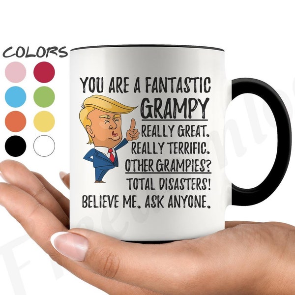Divertido fantástico Grampy taza de café, Grampy Trump regalos, mejor regalo de cumpleaños Grampy, Grampy graduation regalo