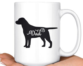 Black Labrador Retriever Dog Mug, Black Labrador Gifts, Black Lab Mug, Black Lab Dog Gifts, Black Lab Owner, Black Lab Dad