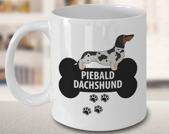 Piebald Dackel Dad Mom Kaffeetasse, Doxie Wiener Weiner Wursthund Besitzer Tasse, I Love Dackel, Dackel-Liebhaber Geschenk, Dackel Geschenk