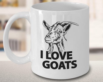 I Love Goats Mug, Goat Head Coffee Cup, Unique Goat Farmer Gift Ideas, Goat Dad Mom Mug, Goat Farm Animal, Goat Lover Present, Goat Face Mug