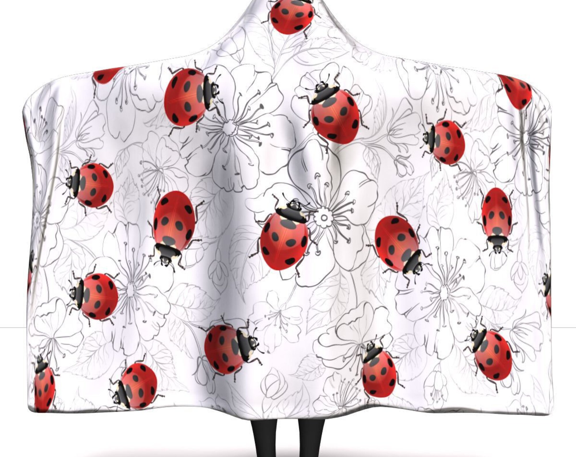 Discover Ladybug Hooded Blanket