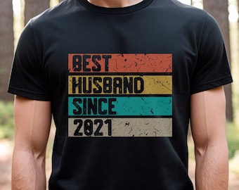 Beste man sinds aangepaste jaar shirt, 2e jaar huwelijksverjaardag Tee voor hem, man T-shirt cadeau van vrouw, huwelijksverjaardag cadeau
