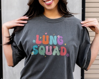 Lung Squad Retro Shirt, Respiratory Therapist Outfit, Gifts For RT, Pulmonologist Team T-Shirt, Profession Tees, Pulmonology Nurse Apparel