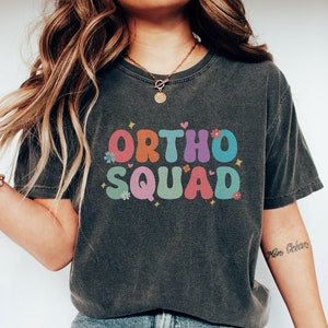 Ortho Squad Retro Shirt, Orthodontist Office Clothing, Gift For Dentist, Dental Hygienist Tee, Orthopedic Nurse T-Shirt, Nurse Squad Apparel
