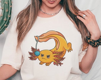 Jugar Axolotl Shirt, Axolotl Fish Funny Gaming TShirt, Regalo de cumpleaños para Axolotl Lover, Playful Axolotl Shirt, Axolotl Gaming Kids T-Shirt