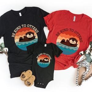 Otters Lover Christmas Shirt For Adults & Kids, Cute Otter Xmas Party Tee Present, Sea Otter Animal Sweatshirt, Otter Baby Bodysuit