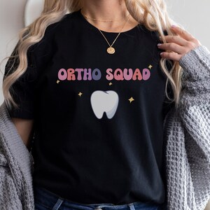 Ortho Squad Retro Shirt, Orthodontist Office Clothing, Gift For Dentist, Dental Hygienist Tee, Orthopedic Nurse T-Shirt, Nurse Squad Apparel