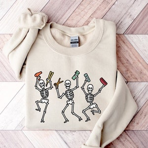 Cabeleireiro esqueleto halloween assustador salão de cabeleireiro unissex moletom, cosmetologia escola estudante hoodie, camisa de halloween para cabeleireiro
