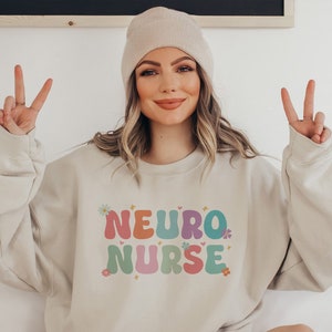 Neuro Nurse Retro Sweatshirt, Neuroscience Nurse Crewneck, Nurse Practitioner Gifts, Neurology Nursing Grad Sweater, Neurologist Pullover