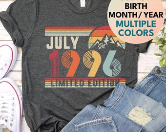 30th Birthday Retro Shirt, 1996 Birthday Sweatshirt Gift, 30 Years Bday Number Hoodie for Women / Men, Thirties Bday Tee For Daughter Or Son