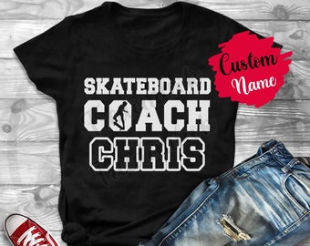 Personalized Skateboard Coach Birthday Gift T-Shirt Men Women, Skateboard Coach Meaning Appreciation Gift, Customized Coach T-Shirt