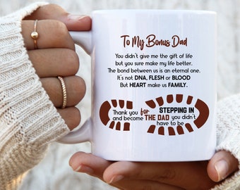 Step Dad Mug, Stepdad Coffee Mug, Bonus Dad Mug Cup, Gift For Father, Coffee Mug For Stepdad, Step Father Gifts Ideas, Bonus Dad Gifts