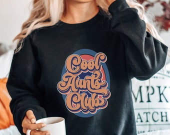 Aunt To Be Retro Sweatshirt, Aunt Life Sweater, Gift For Sister, Cute Gift For Favorite Aunt, Aunt Birthday Gift, Promoted To Auntie Sweater