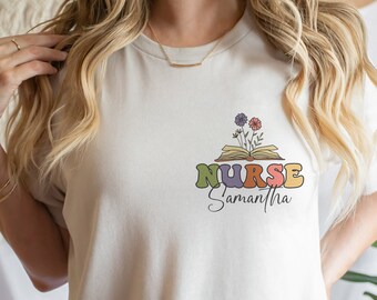 Nurse Shirt, Wildflower Tees For RN, Nurse Life T-Shirt, Nurse Graduate Clothing, Appreciation Gift For Nurse, New Grad Nurse Floral Shirt