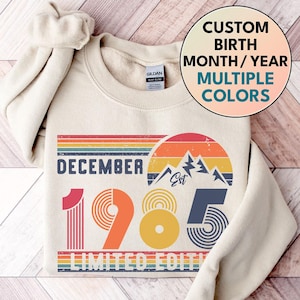 40th Birthday Shirt For Men – Est. 1985 Retro Design, Customizable Year & Color, Soft Cotton Blend, Fast Shipping