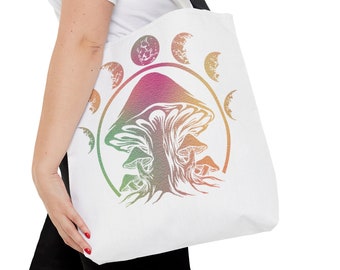 Mushroom Tote Bag, Cottagecore Tote Bag, Magic Mushroom Gift, Gift Ideas For Mushroom Lover, Funny Plant Gift Tote Bag, Nature Shopping Bag