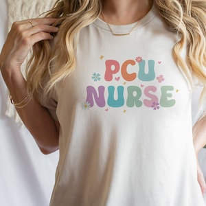 PCU Nurse Retro Shirt, Progressive Care Unit Tees, Nurse Appreciation Gift Clothes, Nursing School Student Outfits, Nurse Life T-Shirt