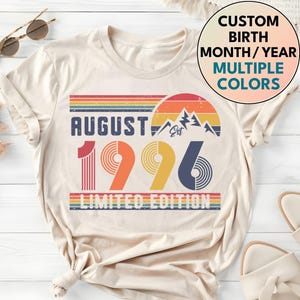 30th Birthday Retro Shirt, 1996 Birthday Sweatshirt Gift, 30 Years Bday Number Hoodie for Women / Men, Thirties Bday Tee For Daughter Or Son