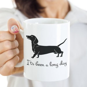 Long Day Mug, Boring Day Mug, Boring Quote Mug, Dachshund Dog Lover, Novelty Dog Mug, Funny Weiner Gift, Weiner Dog Gifts