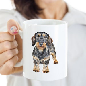 Proud Wirehaired Dachshund Dad Mom Coffee Cup, Doxie Wiener Weiner Sausage Dog Owner Mug, Dachshund Lover Gift, Dachshund Present Gift