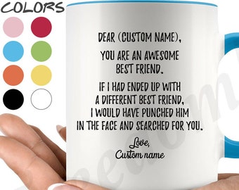 7 Colori Personalized Migliore Amico Tazza, Bestie Regalo, BFF Tazza Caffè, Bestie Mug, BFF Regalo di Compleanno, Migliori Amici Per Sempre, Miglior Regalo Amico