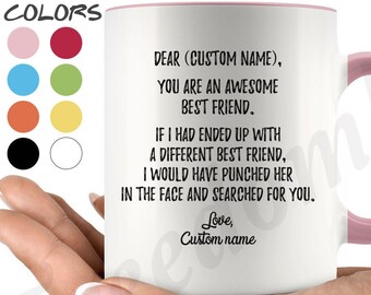 7 Colori Personalized Migliore Amico Tazza, Migliori Amici Per sempre, Bestie Regalo, BFF Tazza da Caffè, Bestie Mug, BFF Regalo di Compleanno, Miglior Regalo Amico