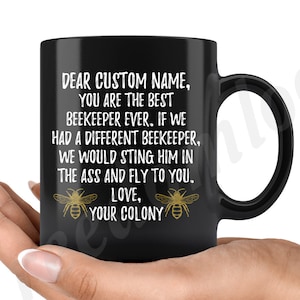 Personalized Beekeeper Mug, Beekeeper Gift For Women And Men, Beekeeping Gifts, Bee Mug, Bee Lover Gift, Beekeeping Mug, Bee Owner Gift