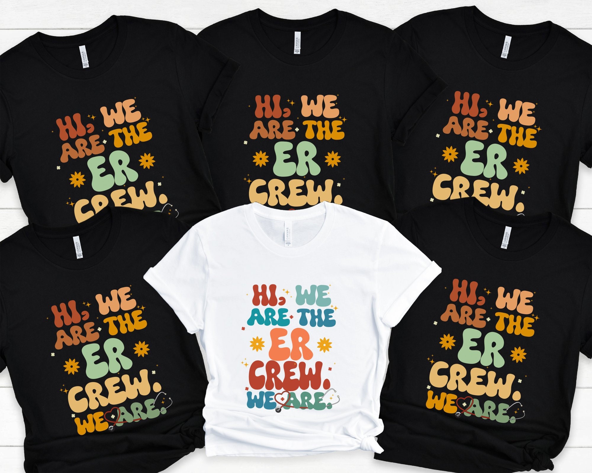 ER Nurse Crew Christmas Santa Party Unisex Shirt, Emergency Room Nurse Hoodie, Xmas Registered Nurse Group Sweatshirt Nurse Long Sleeve Tee