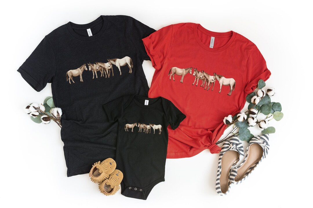 Donkey Owner Unisex Shirt for Kids & Adults, Donkey Lover Family Tee ...
