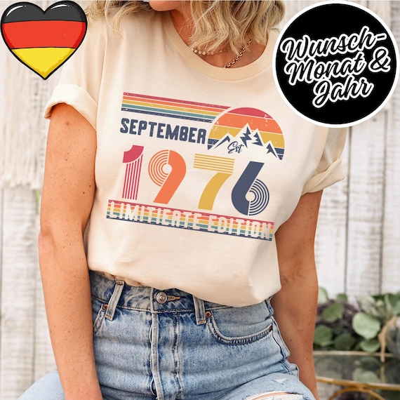 50 Geburtstag Retro Shirt – 1976 Vintage Sweatshirt Geschenk – 50 Jahre Hoodie für Damen / Herren – T-Shirt für Ehefrau oder Ehemann